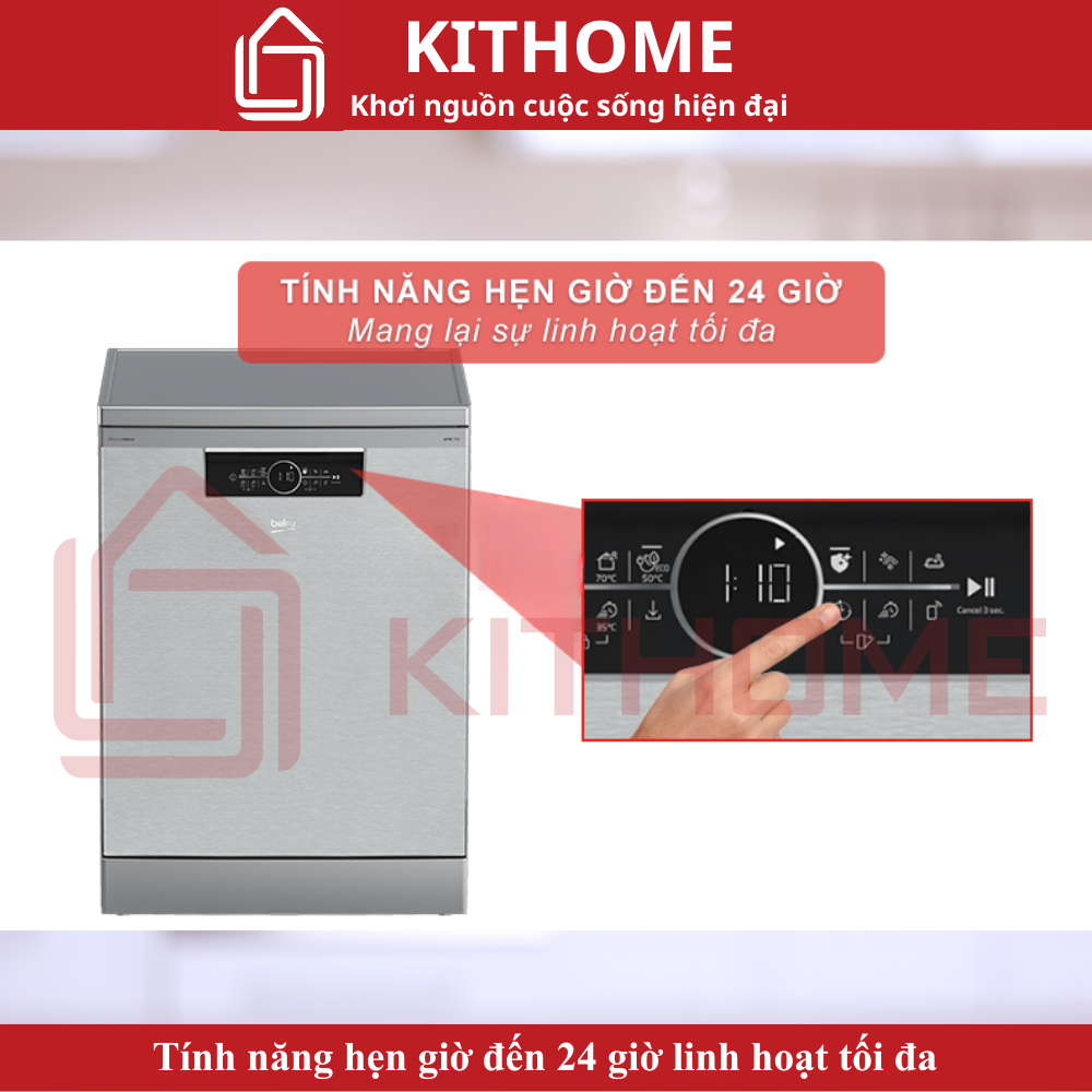 Tính năng hẹn giờ đến 24 giờ linh hoạt tối đa