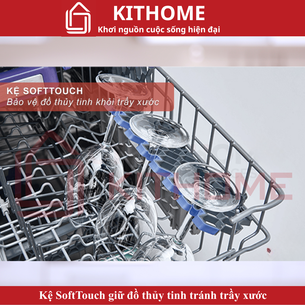 Kệ SoftTouch giữ đồ thủy tinh tránh trầy xước