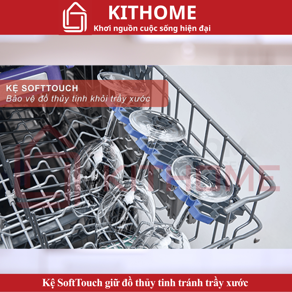 Kệ SoftTouch giữ đồ thủy tinh tránh trầy xước