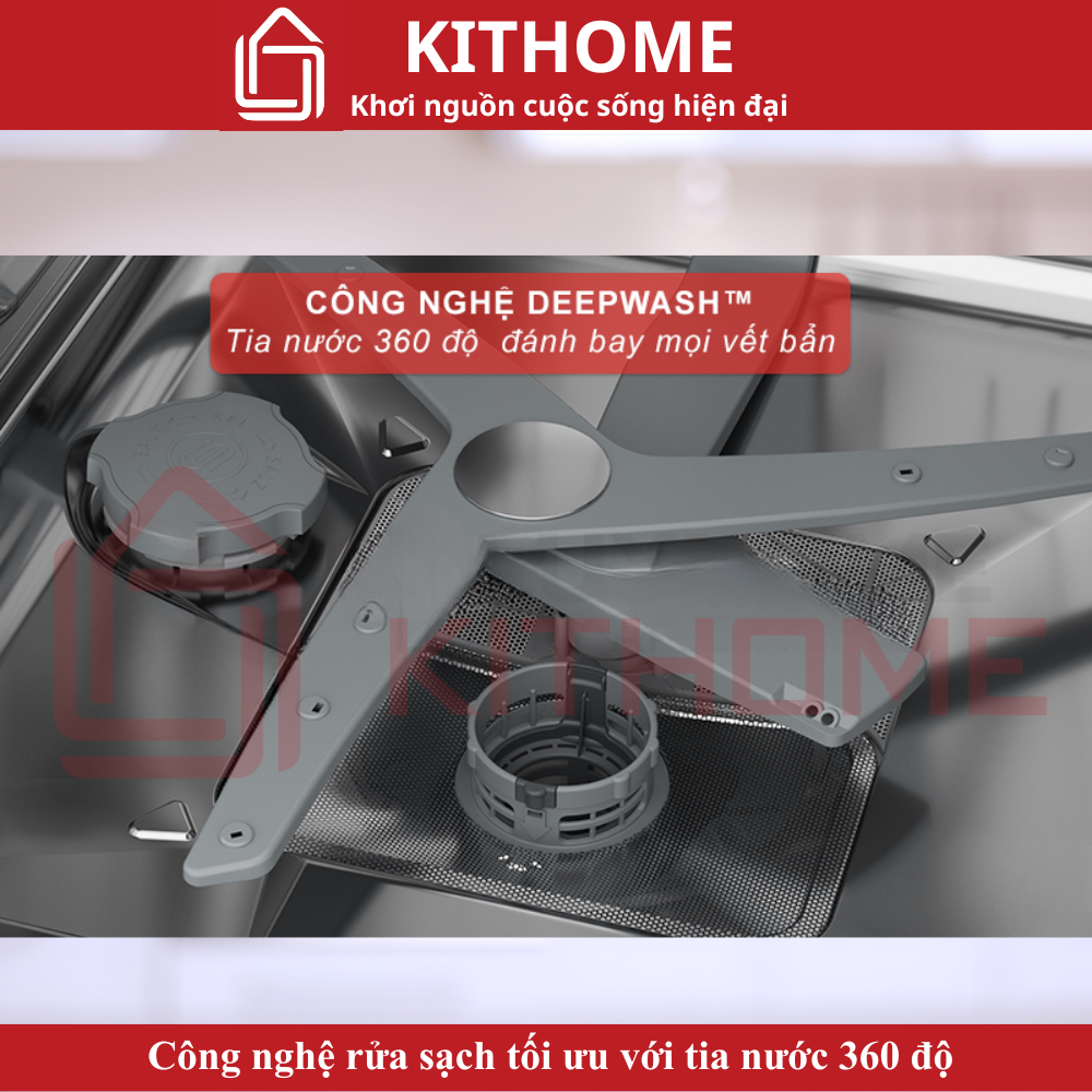 Công nghệ rửa sạch tối ưu với tia nước 360 độ