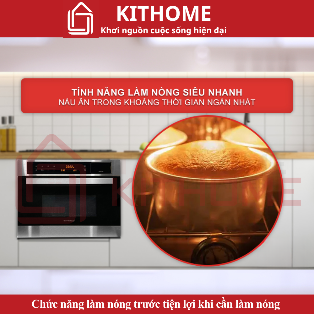 Chức năng làm nóng trước tiện lợi khi cần làm nóng để nấu nướng ngay