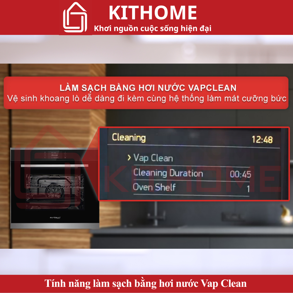 Tính năng làm sạch bằng hơi nước Vap Clean kết hợp cùng hệ thống làm mát cưỡng bức.