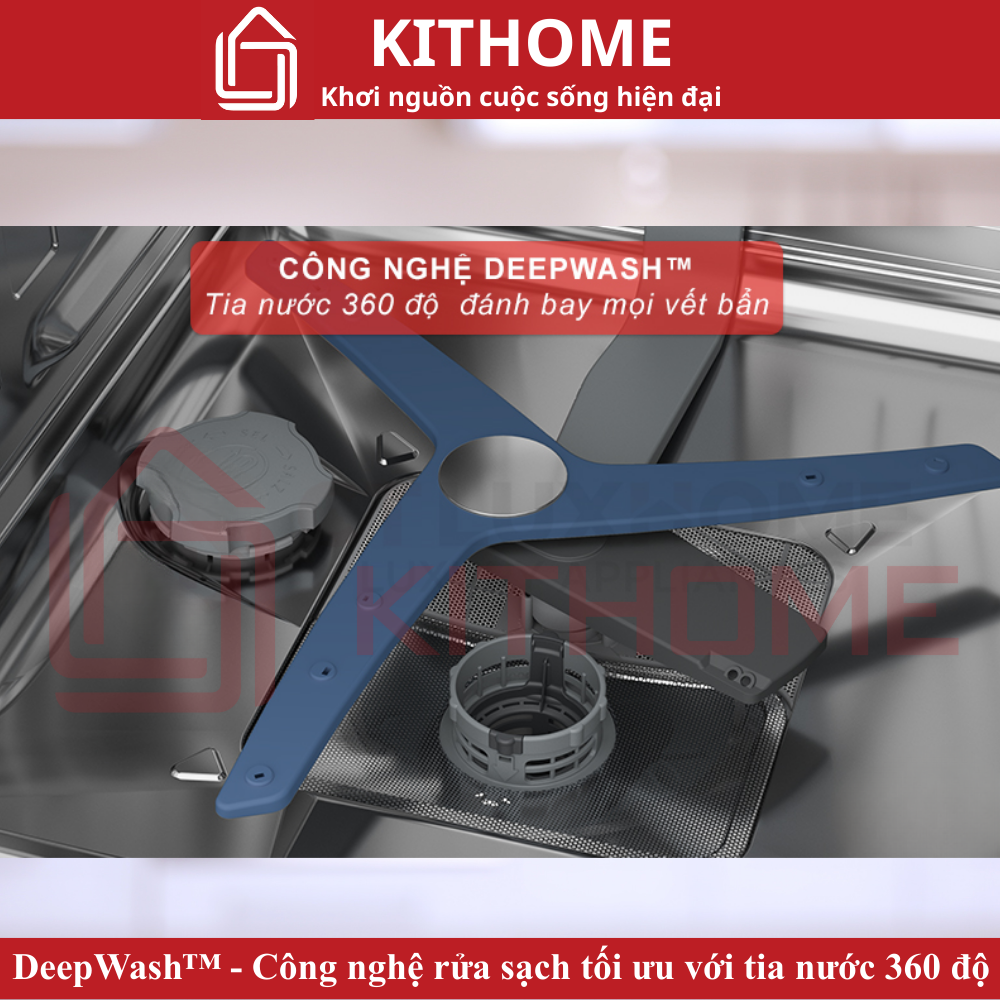 DeepWash™ - Công nghệ rửa sạch tối ưu với tia nước 360 độ