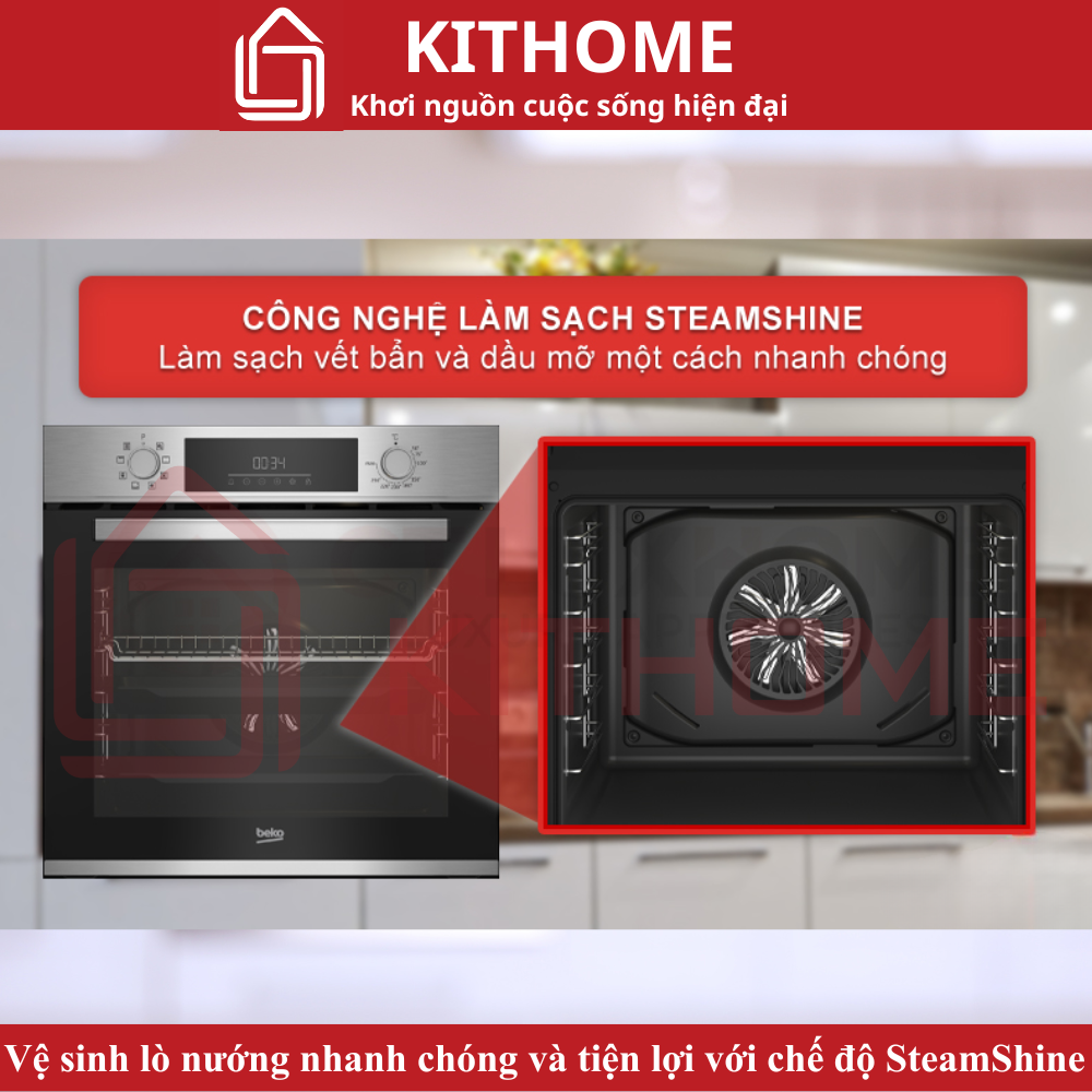 Vệ sinh lò nướng nhanh chóng và tiện lợi với chế độ SteamShine