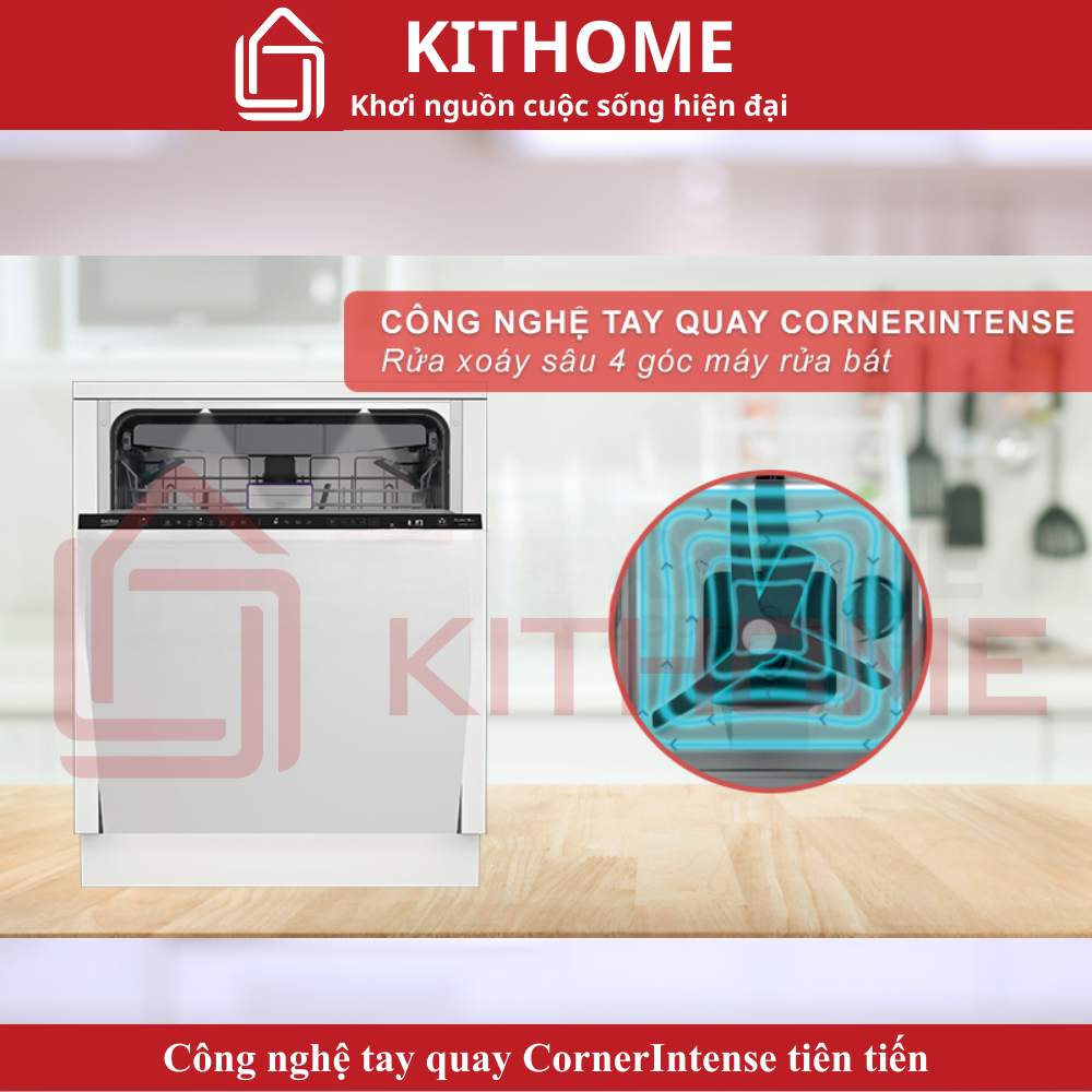 MÁY RỬA BÁT ÂM TỦ BEKO BDIN386E4AD - 16 BỘ