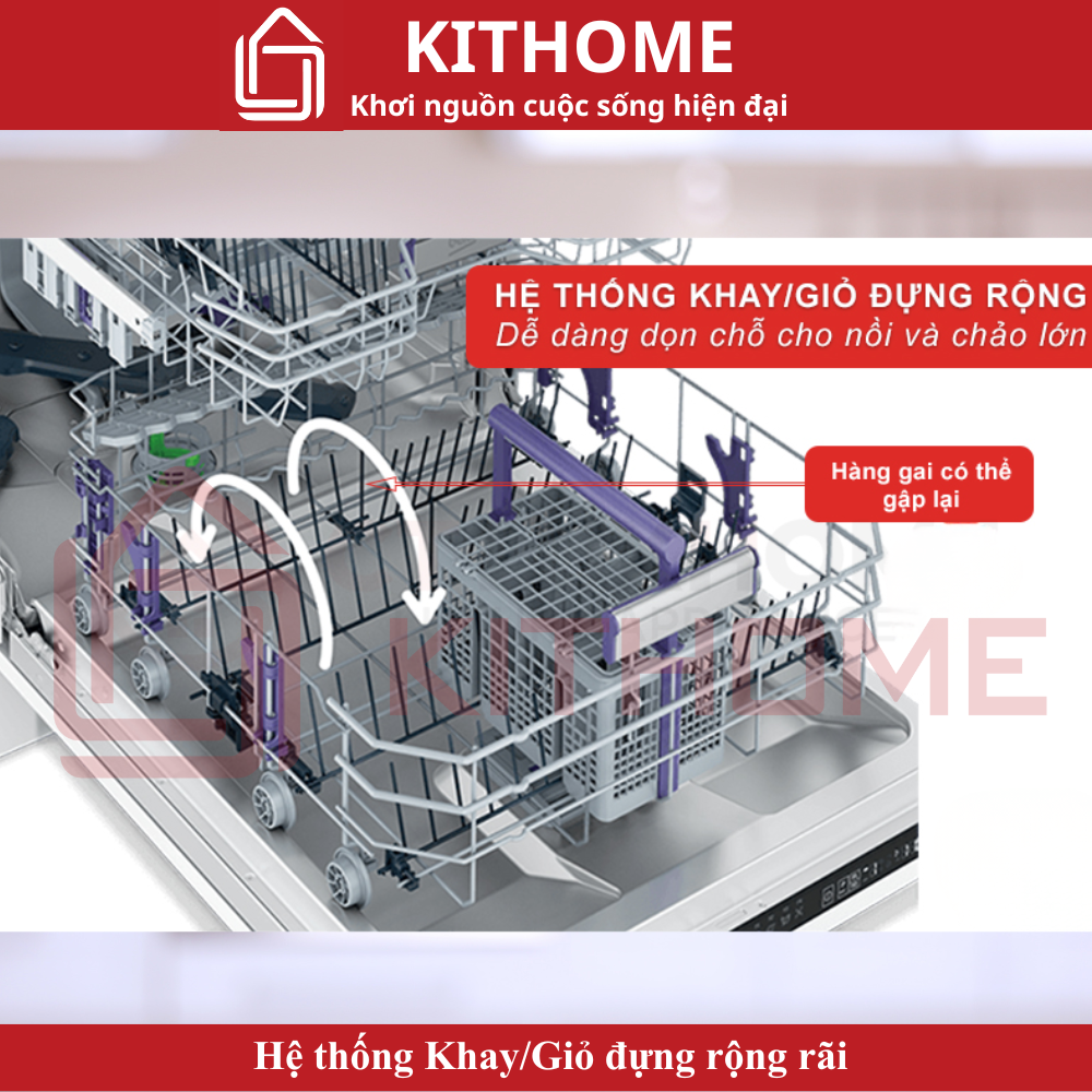 Hệ thống Khay/Giỏ đựng rộng rãi