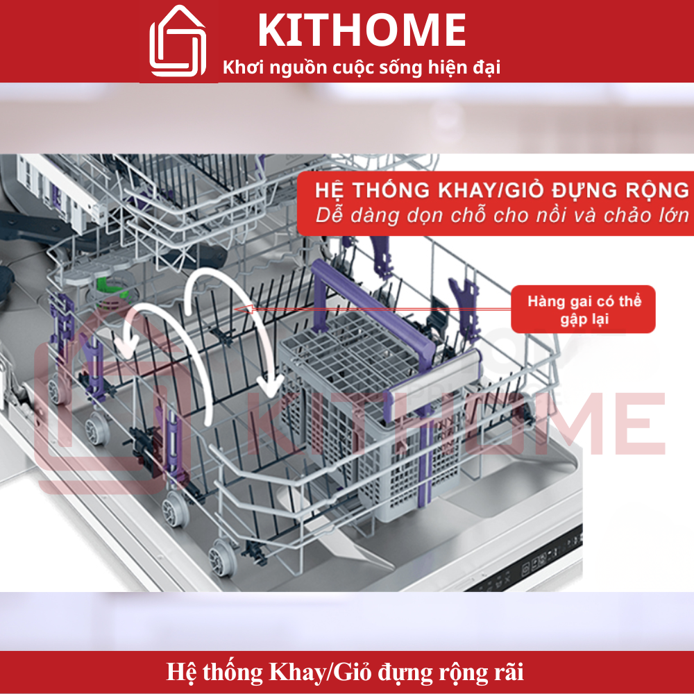 Hệ thống Khay/Giỏ đựng rộng rãi