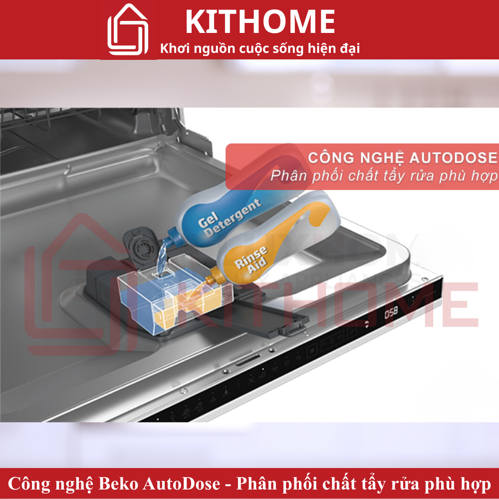Công nghệ Beko AutoDose - Phân phối chất tẩy rửa phù hợp