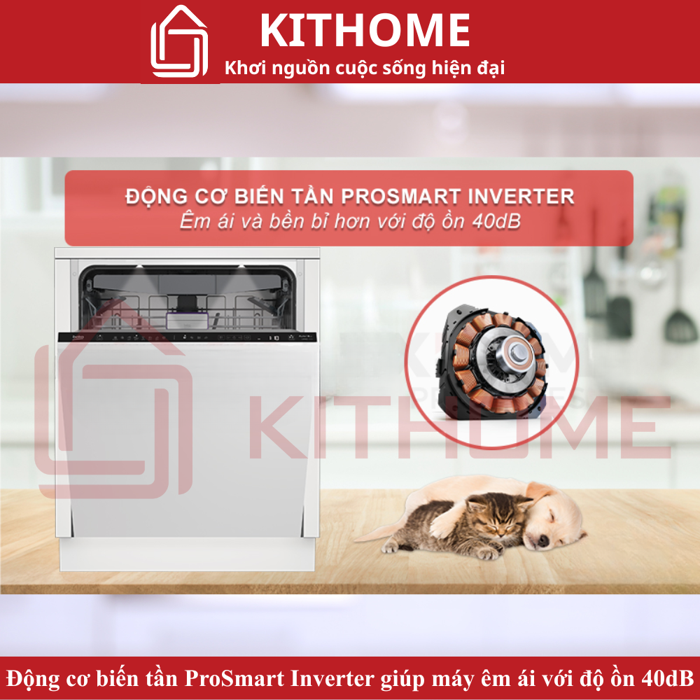 MÁY RỬA BÁT ÂM TỦ BEKO BDIN386E4AD - 16 BỘ