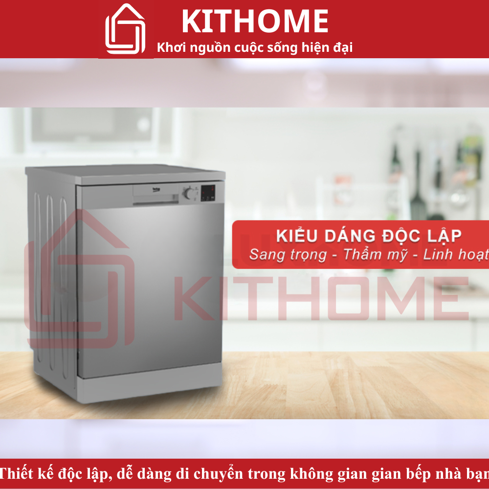 Thiết kế độc lập của máy rửa bát độc lập BEKO DVN05320X