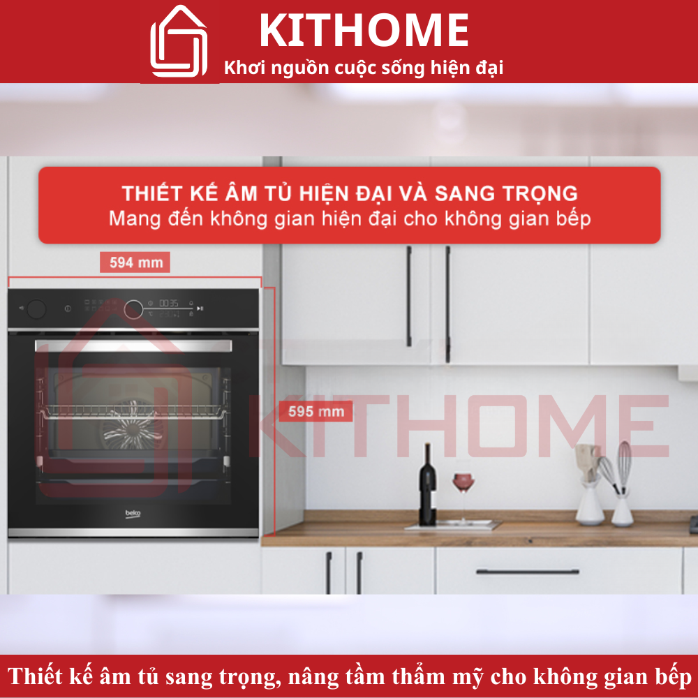 Vẻ ngoài của LÒ NƯỚNG TÍCH HỢP HƠI NƯỚC BEKO BBIS13400XMSE 72 LÍT NGANG 60C