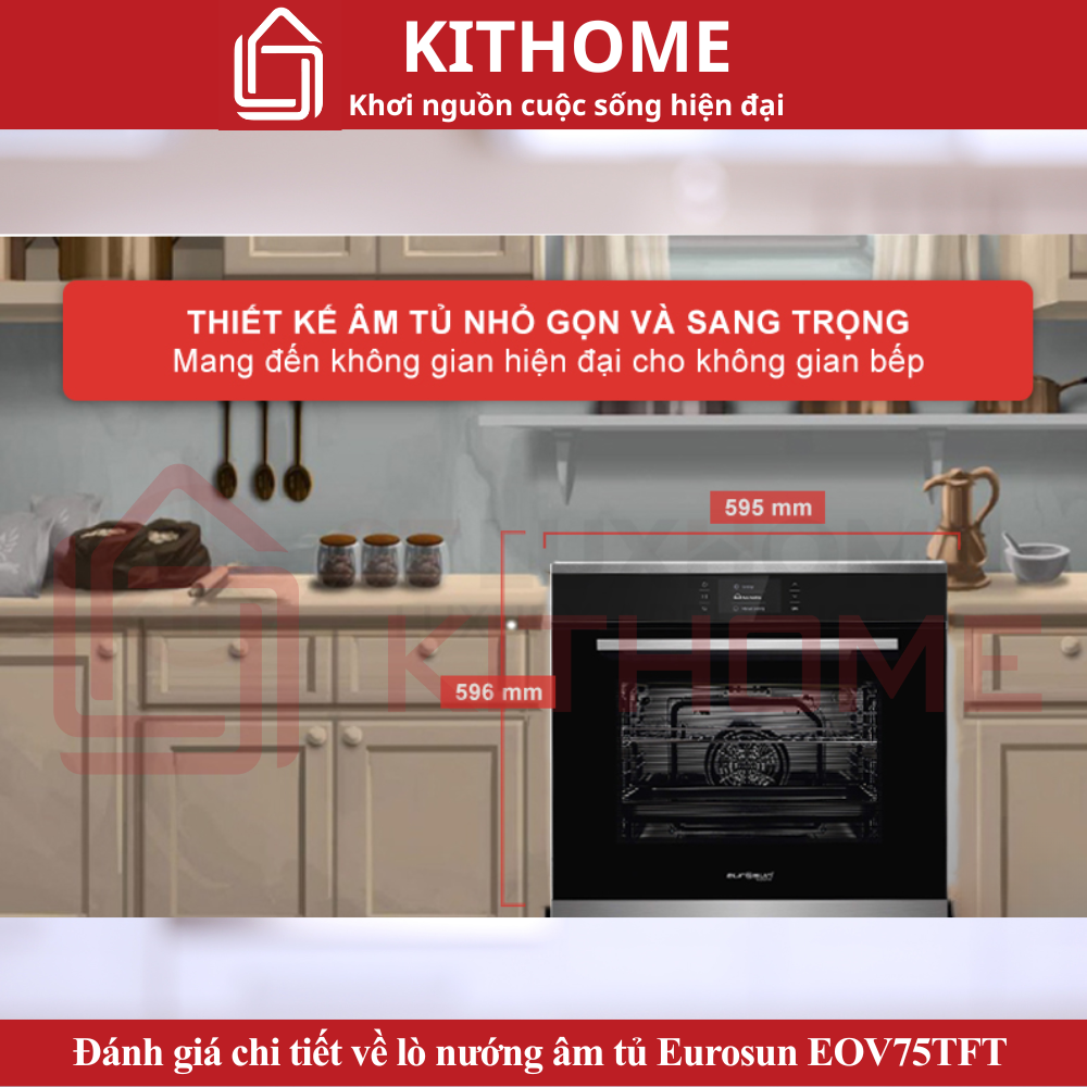 Kiểu dáng âm tủ sang trọng, thiết kế hiện đại đem đến không gian vô cùng thẩm mỹ cho không gian bếp nhà bạn.