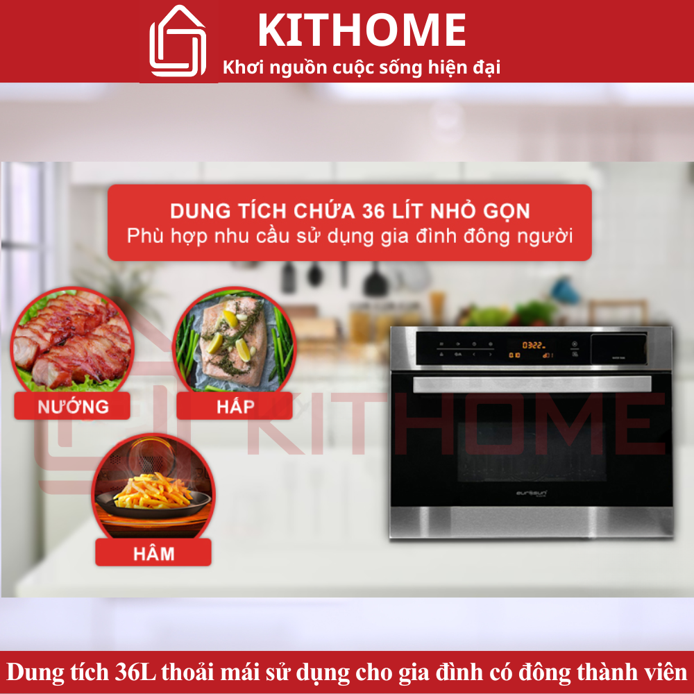 Dung tích 36L thoải mái sử dụng cho gia đình có đông thành viên