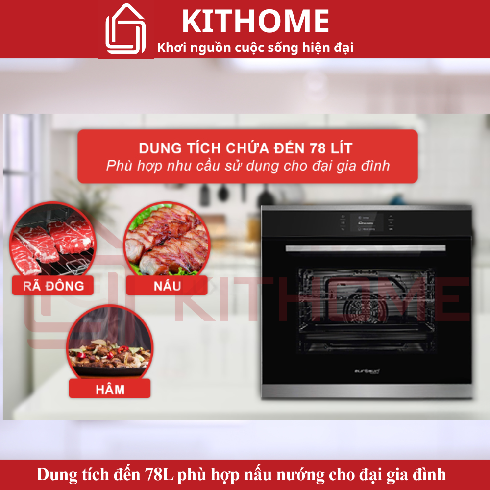 Dung tích đến 78L phù hợp nấu nướng cho đại gia đình 