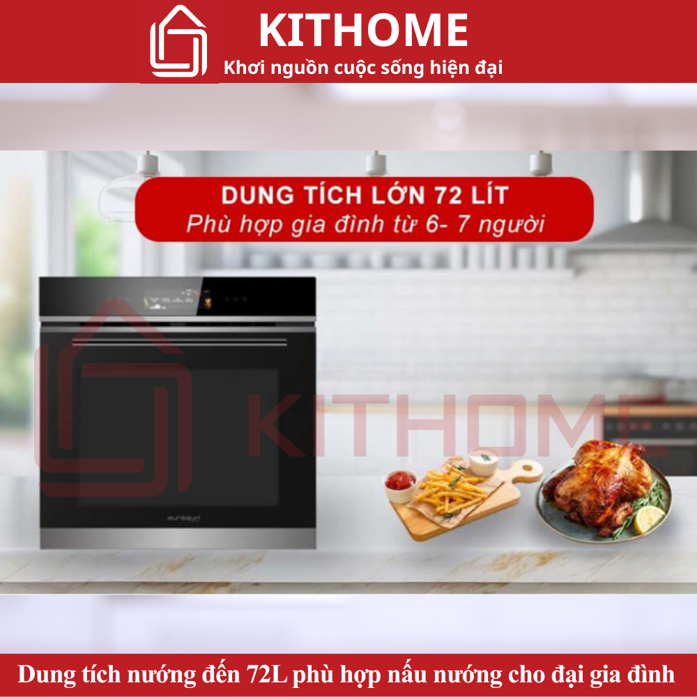 Dung tích nướng đến 72L phù hợp nấu nướng cho đại gia đình