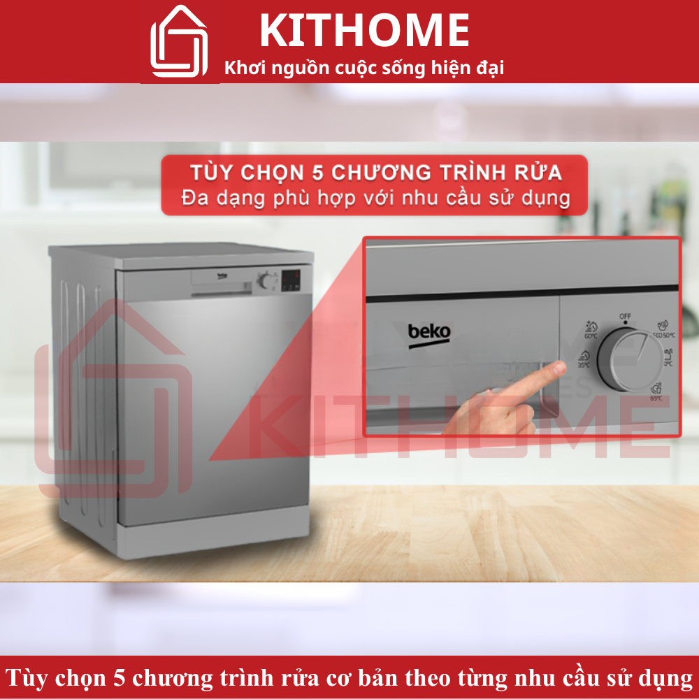 Tùy chọn đa dạng 5 chương trình rửa cơ bản