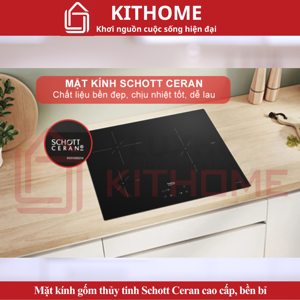 Mặt kính gốm thủy tinh Schott Ceran cao cấp, bền bỉ