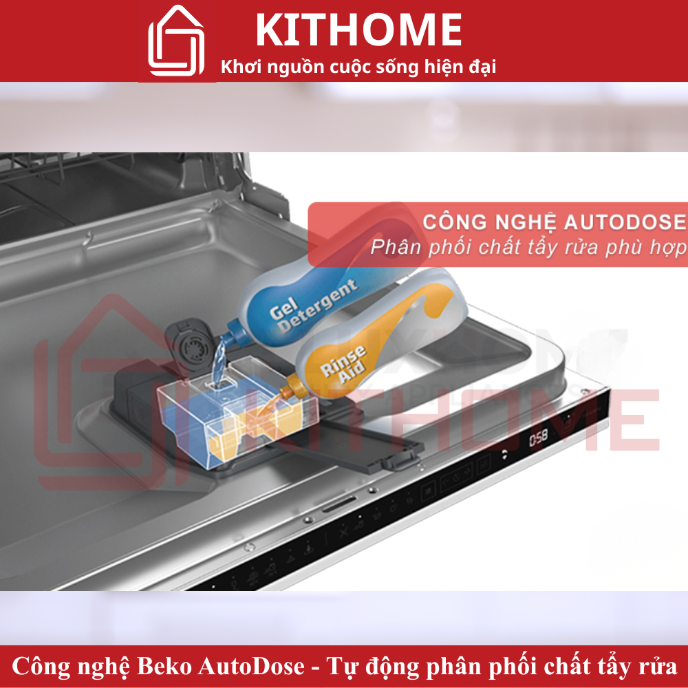 Công nghệ Beko AutoDose - Tự động phân phối chất tẩy rửa hợp lý