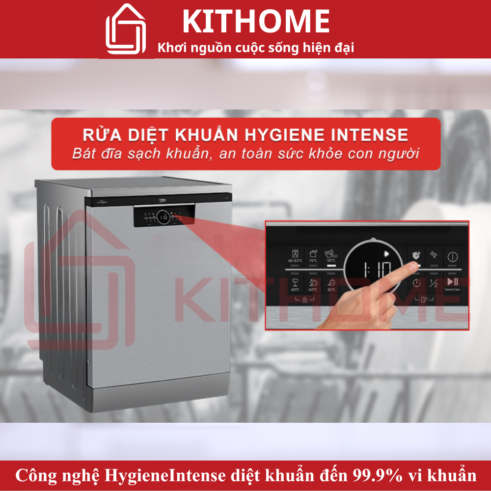 Công nghệ HygieneIntense diệt khuẩn đến 99.9% vi khuẩn