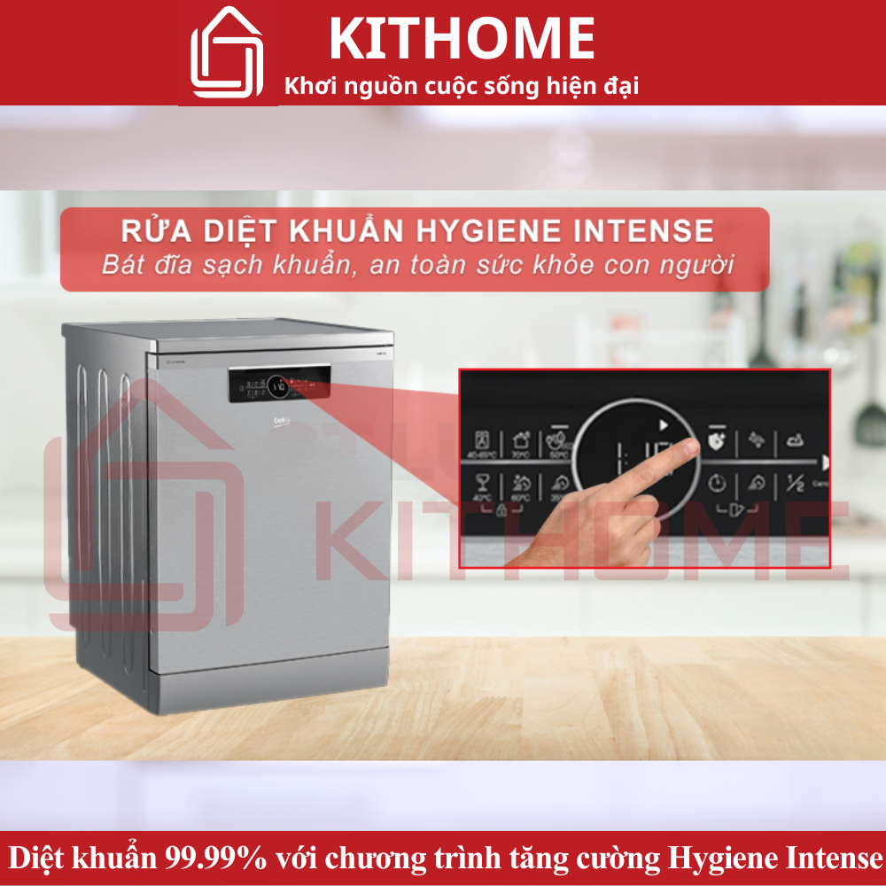 Diệt khuẩn 99.99% với chương trình tăng cường Hygiene Intense 