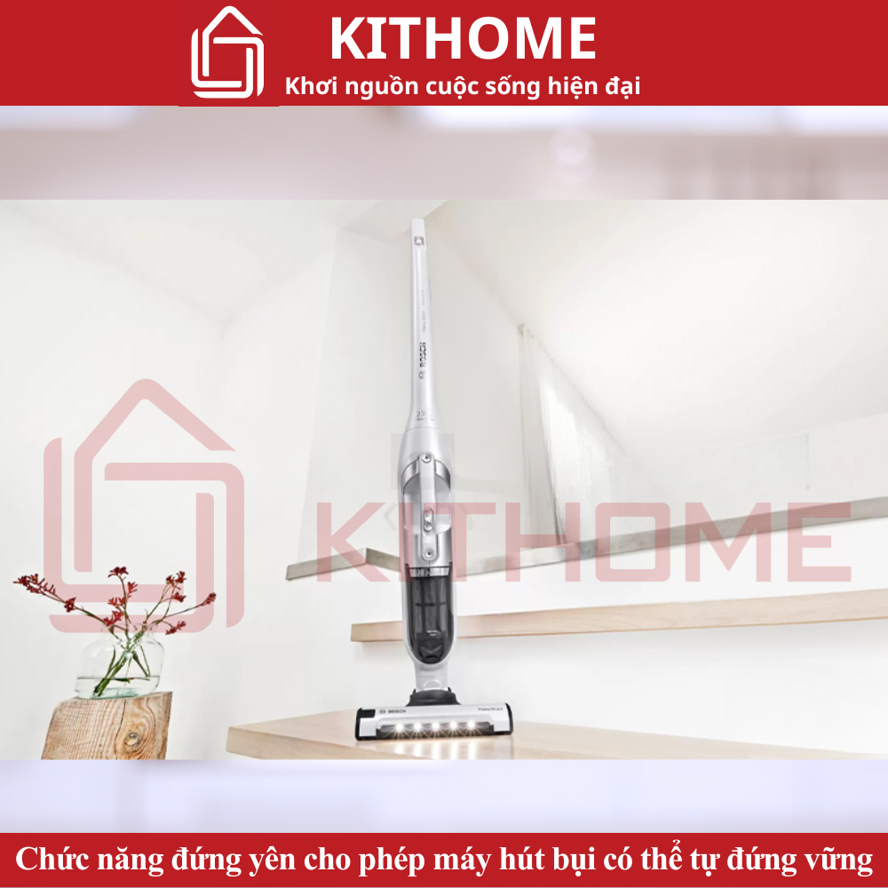 Chức năng đứng yên cho phép máy hút bụi có thể tự đứng vững khi bạn nghỉ ngơi