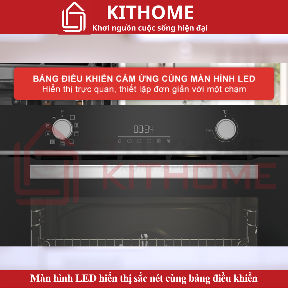 Bảng điều khiển cảm ứng Touch Control và màn hình LED hiện đại