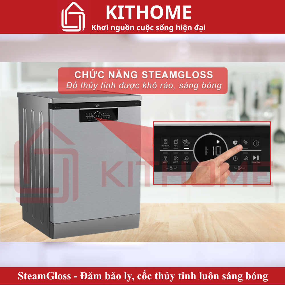 SteamGloss - Đảm bảo ly, cốc thủy tinh luôn sáng bóng