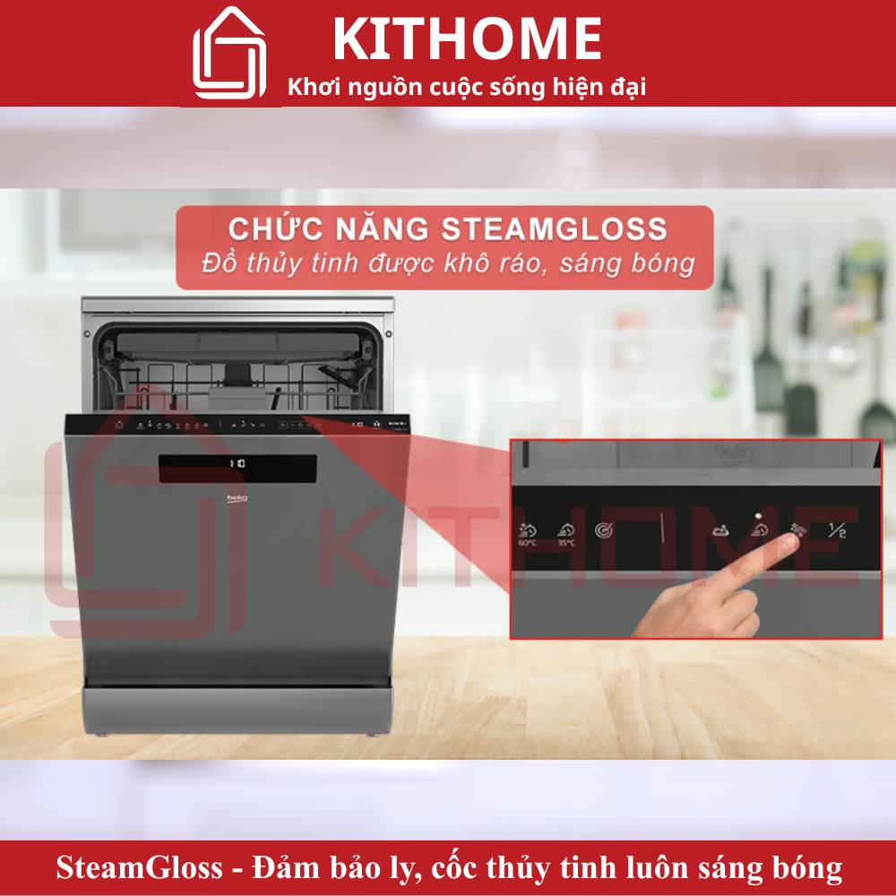 SteamGloss - Đảm bảo ly, cốc thủy tinh luôn sáng bóng