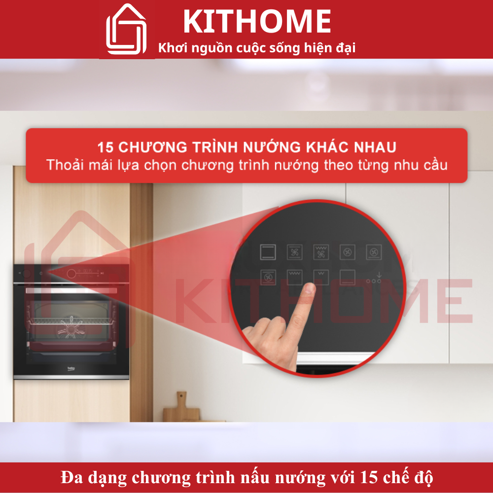 Đa dạng chương trình nấu nướng với 15 chế độ, thỏa sức sáng tạo mọi món ăn