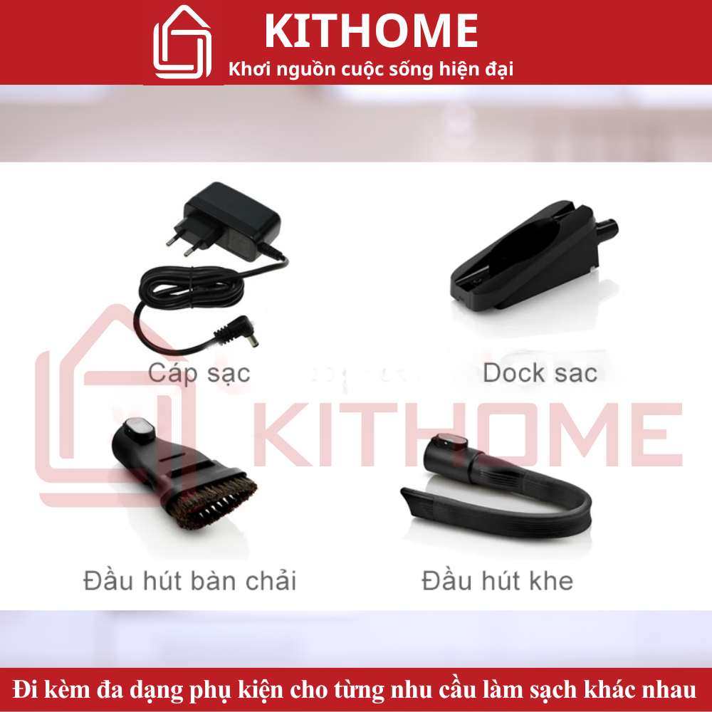 Đi kèm đa dạng phụ kiện cho từng nhu cầu làm sạch khác nhau