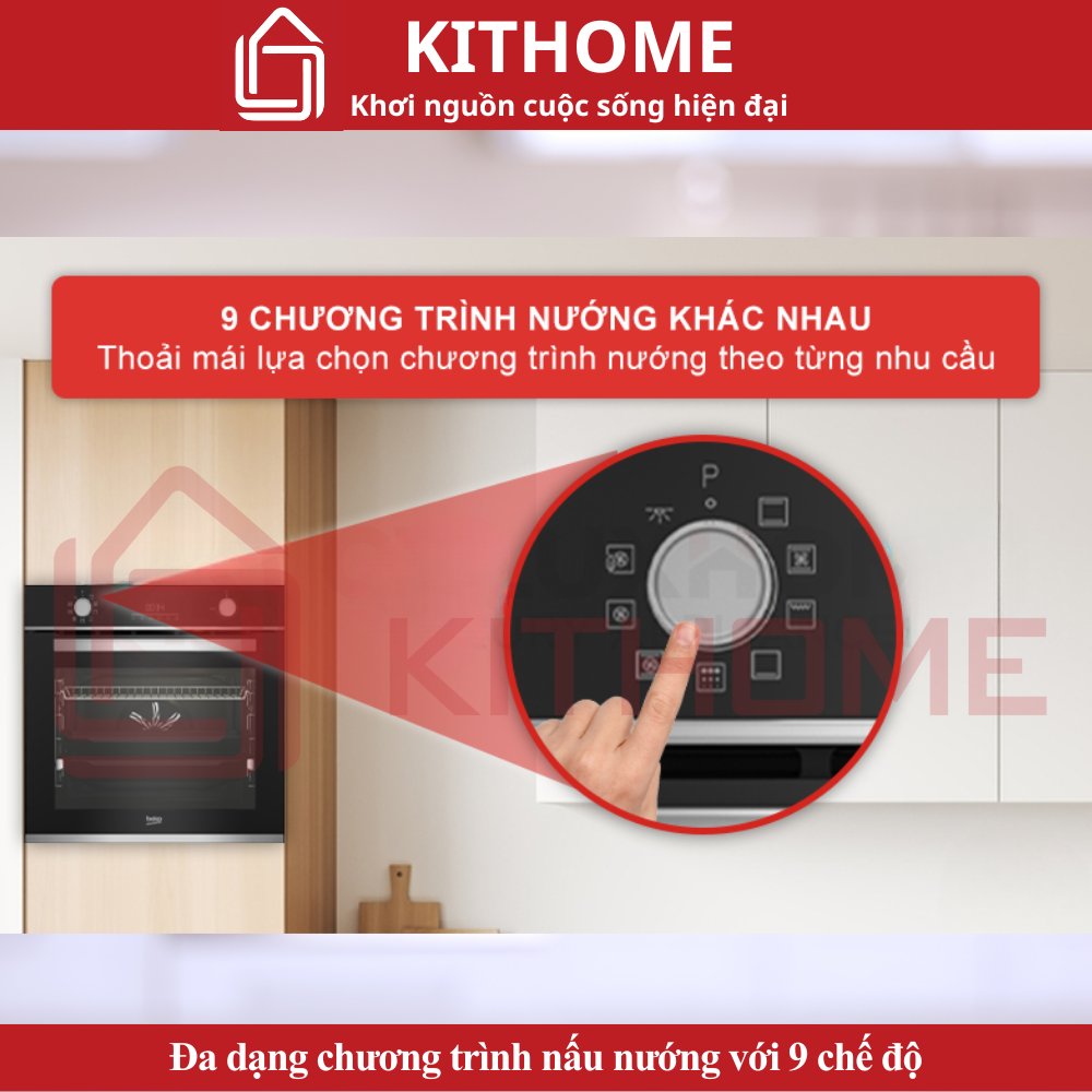 Đa dạng chương trình nấu nướng với 9 chế độ