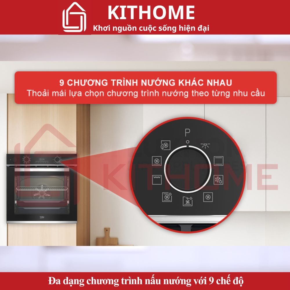 Đa dạng chương trình nấu nướng với 9 chế độ Đa dạng chương trình nấu nướng với 9 chế độ