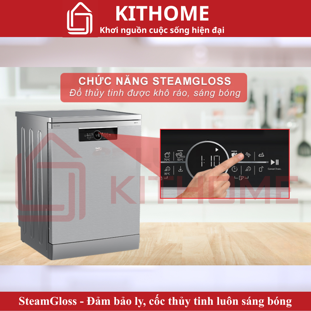 SteamGloss - Đảm bảo ly, cốc thủy tinh luôn sáng bóng