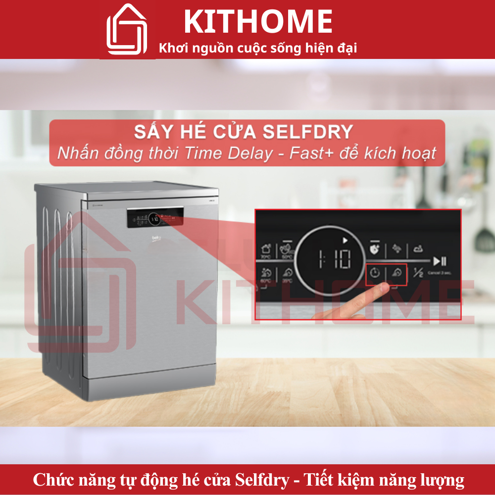 Chức năng tự động hé cửa Selfdry - Tiết kiệm năng lượng