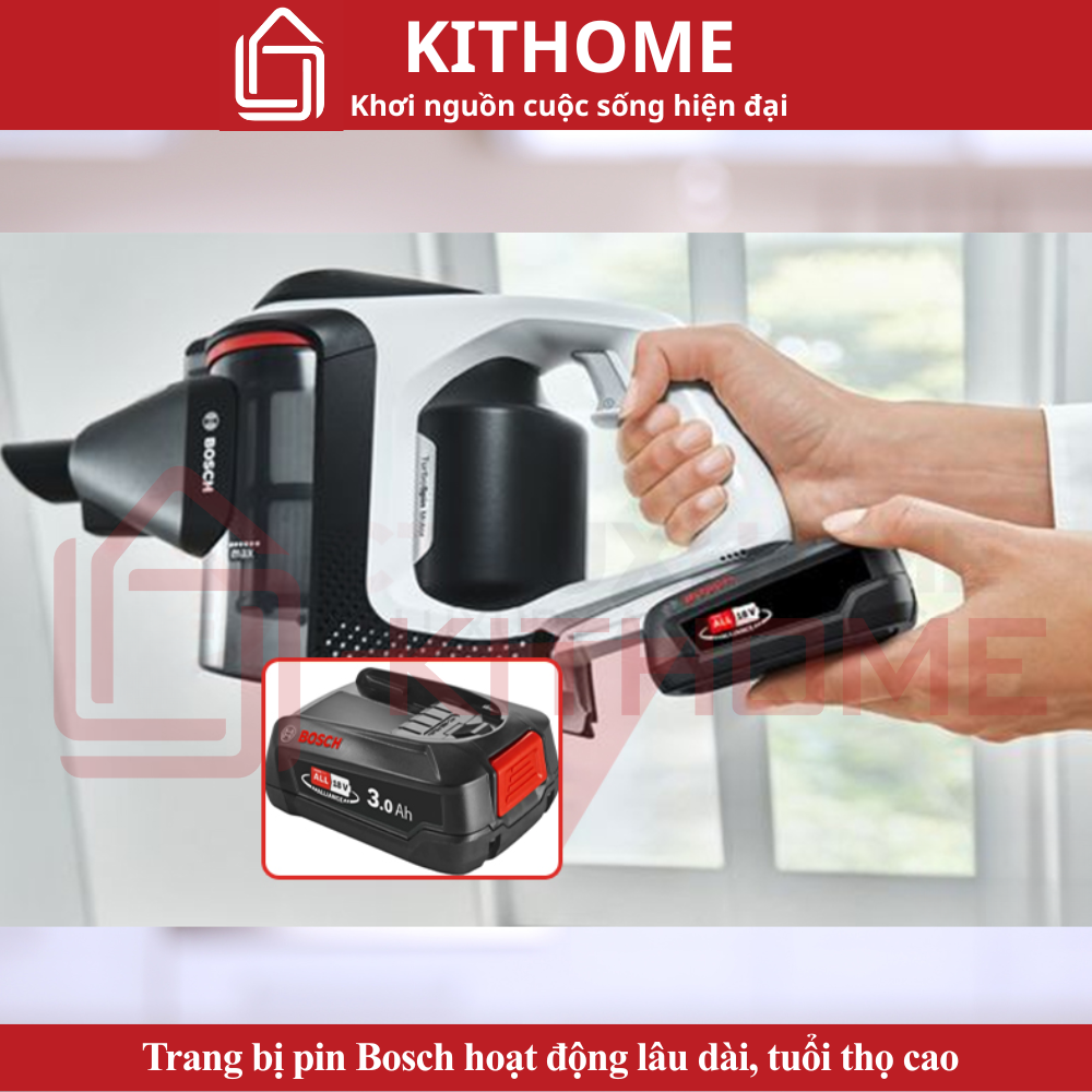 Trang bị pin Bosch hoạt động lâu dài, tuổi thọ cao