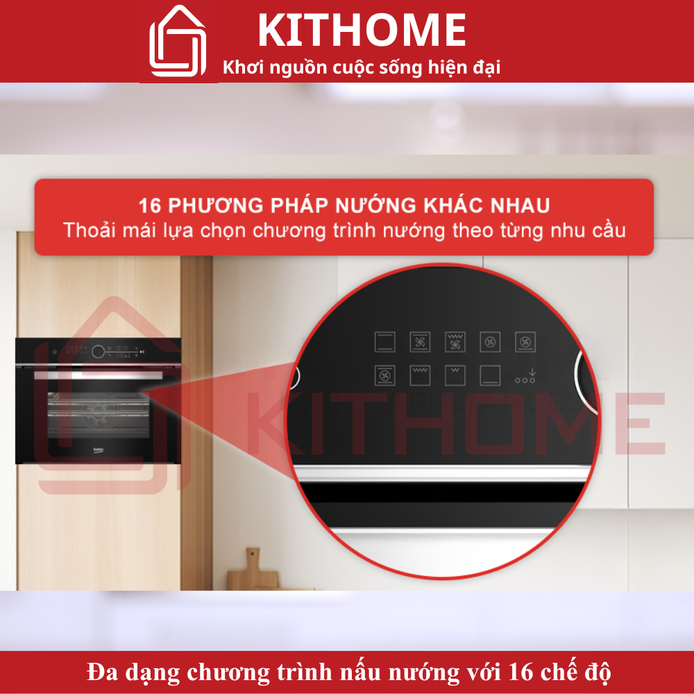 Đa dạng chương trình nấu nướng với 16 chế độ, thỏa sức sáng tạo mọi món ăn