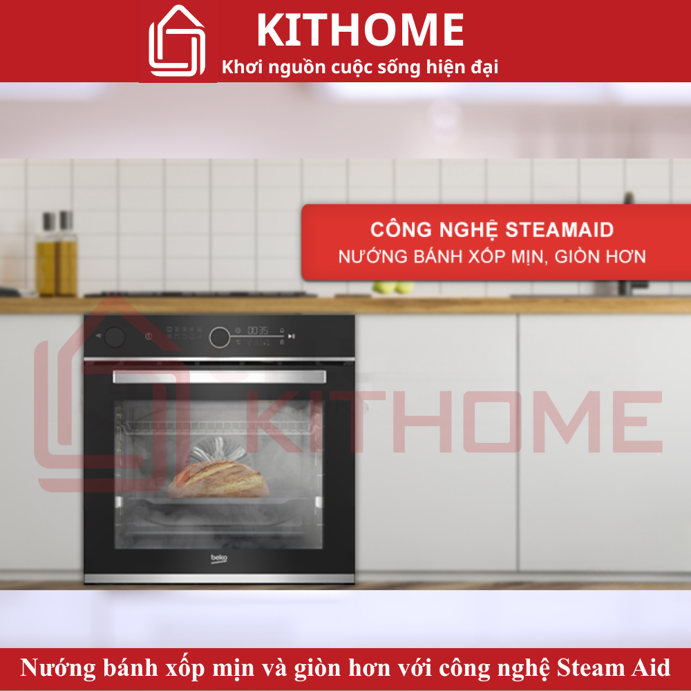 Nướng bánh xốp mịn và giòn hơn với công nghệ Steam Aid