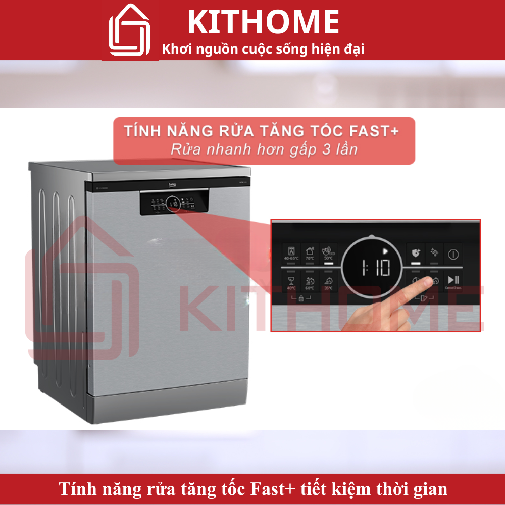 Tính năng rửa tăng tốc Fast+ tiết kiệm thời gian