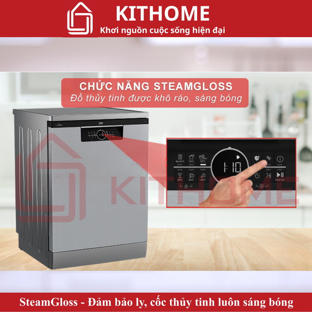 SteamGloss - Đảm bảo ly, cốc thủy tinh luôn sáng bóng