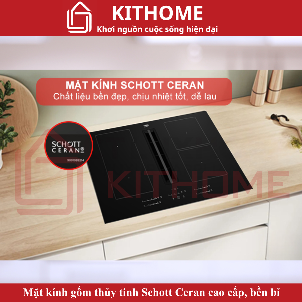 Mặt kính gốm thủy tinh Schott Ceran cao cấp, bền bỉ