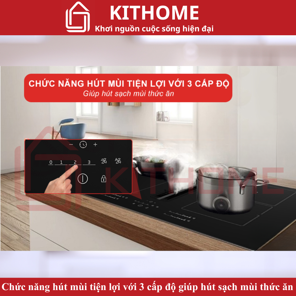 Chức năng hút mùi tiện lợi với 3 cấp độ