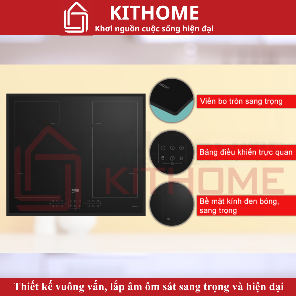 Thiết kế vuông vắn, lắp âm ôm sát sang trọng và hiện đại