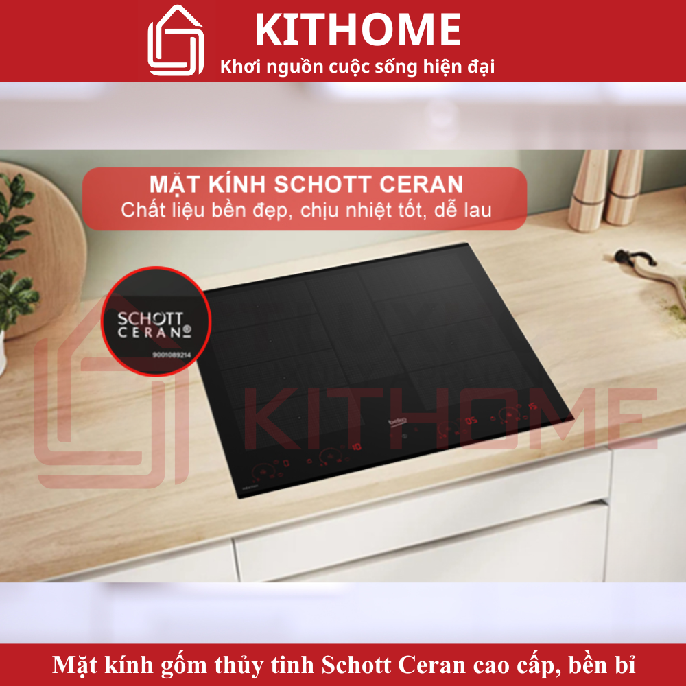 Mặt kính gốm thủy tinh Schott Ceran cao cấp, bền bỉ