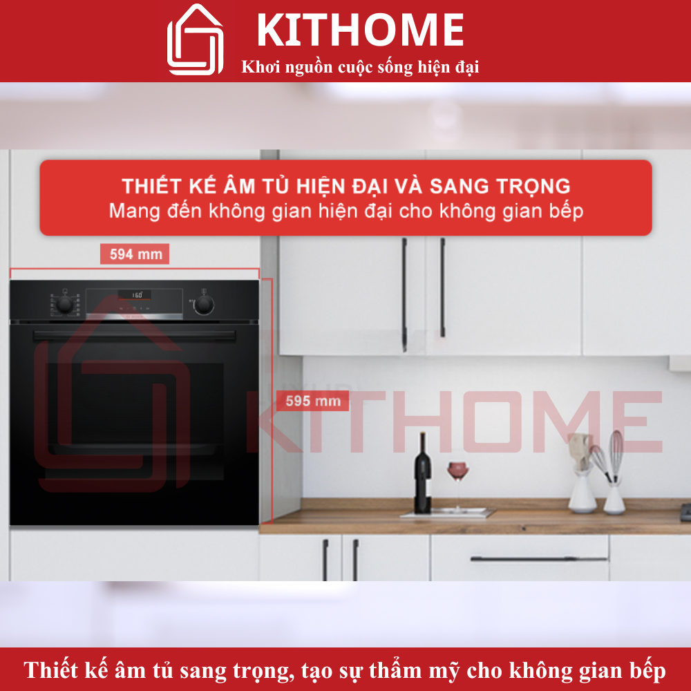 Thiết kế âm tủ sang trọng, nâng tầm không gian bếp