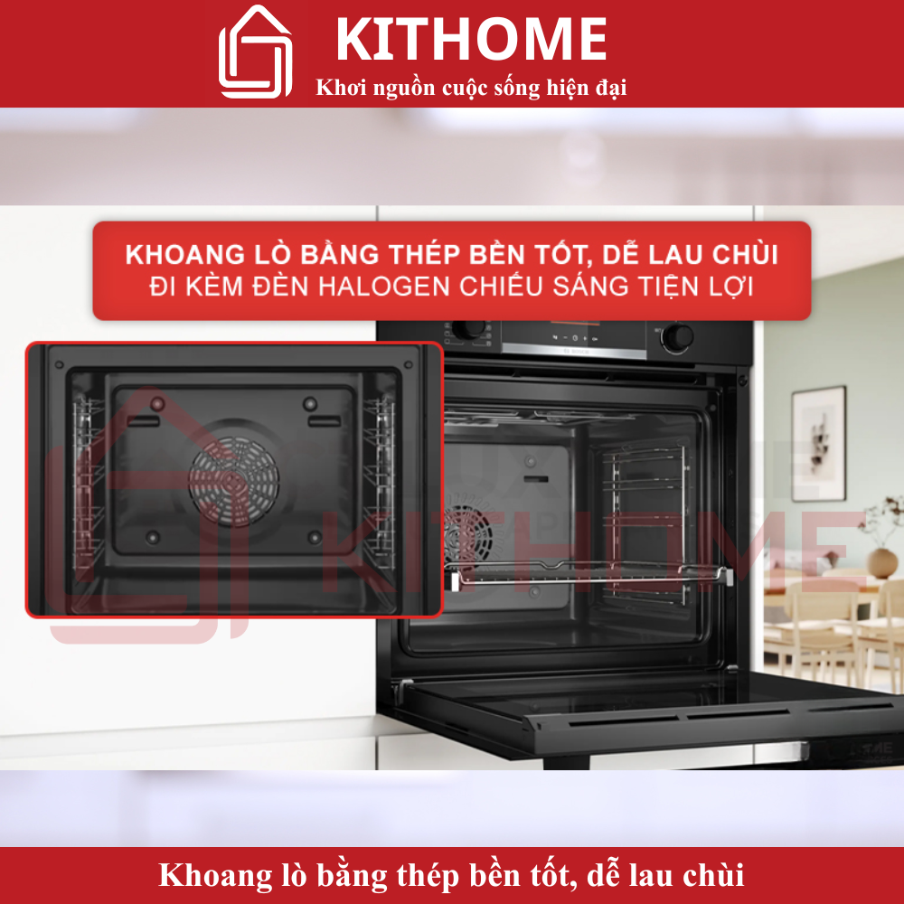 Khoang lò bền bỉ, dễ vệ sinh