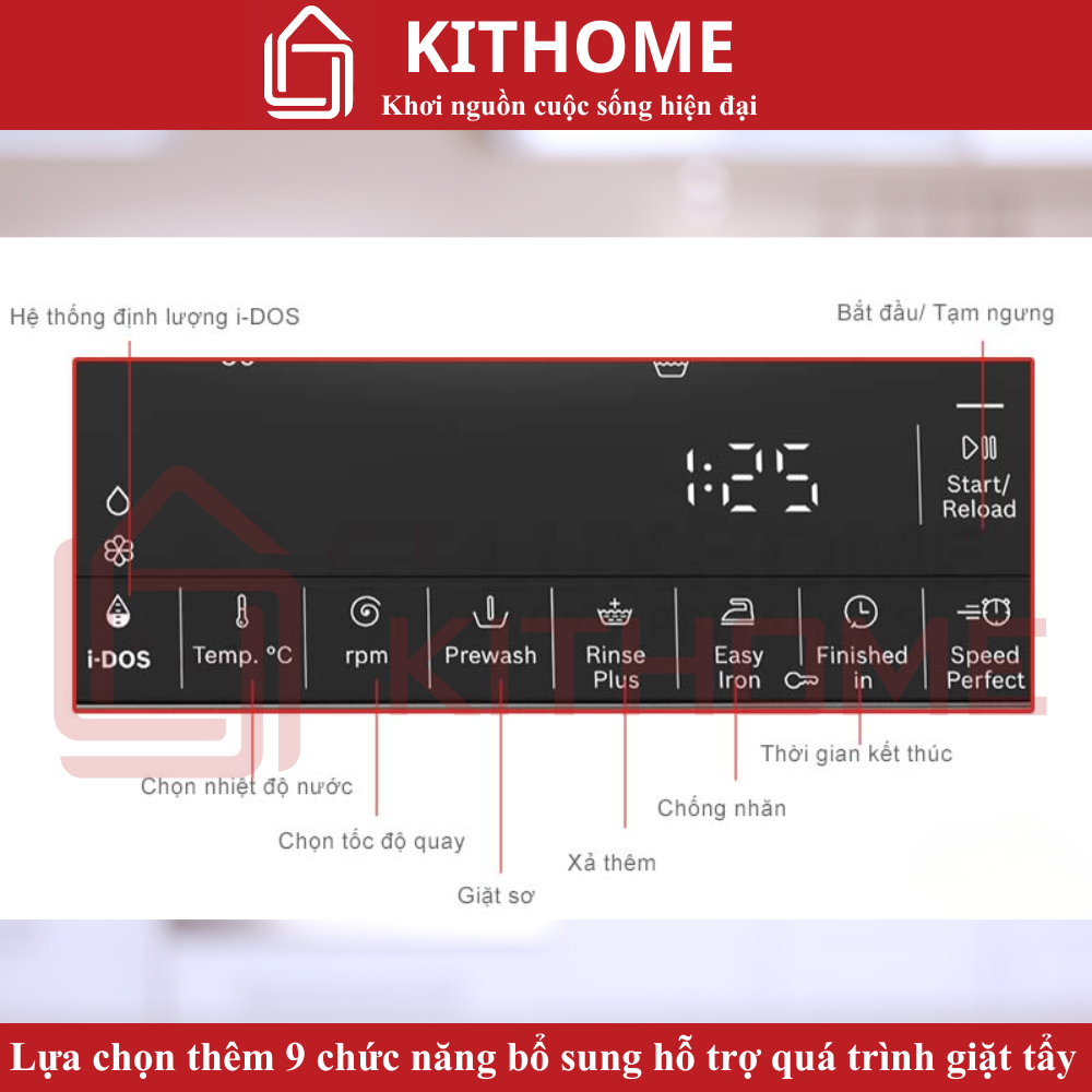 Chức năng bổ sung thông minh, nâng cao hiệu quả giặt tẩy
