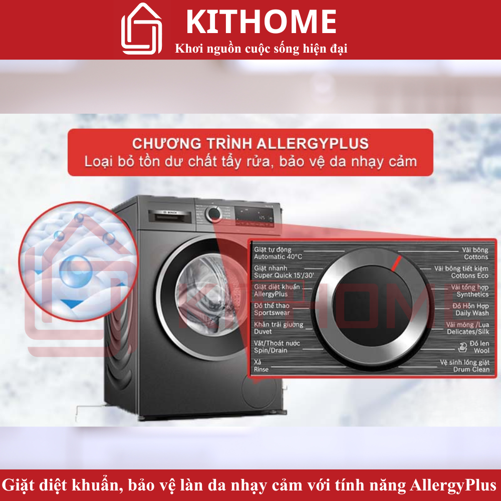 Giặt diệt khuẩn AllergyPlus, bảo vệ làn da nhạy cảm