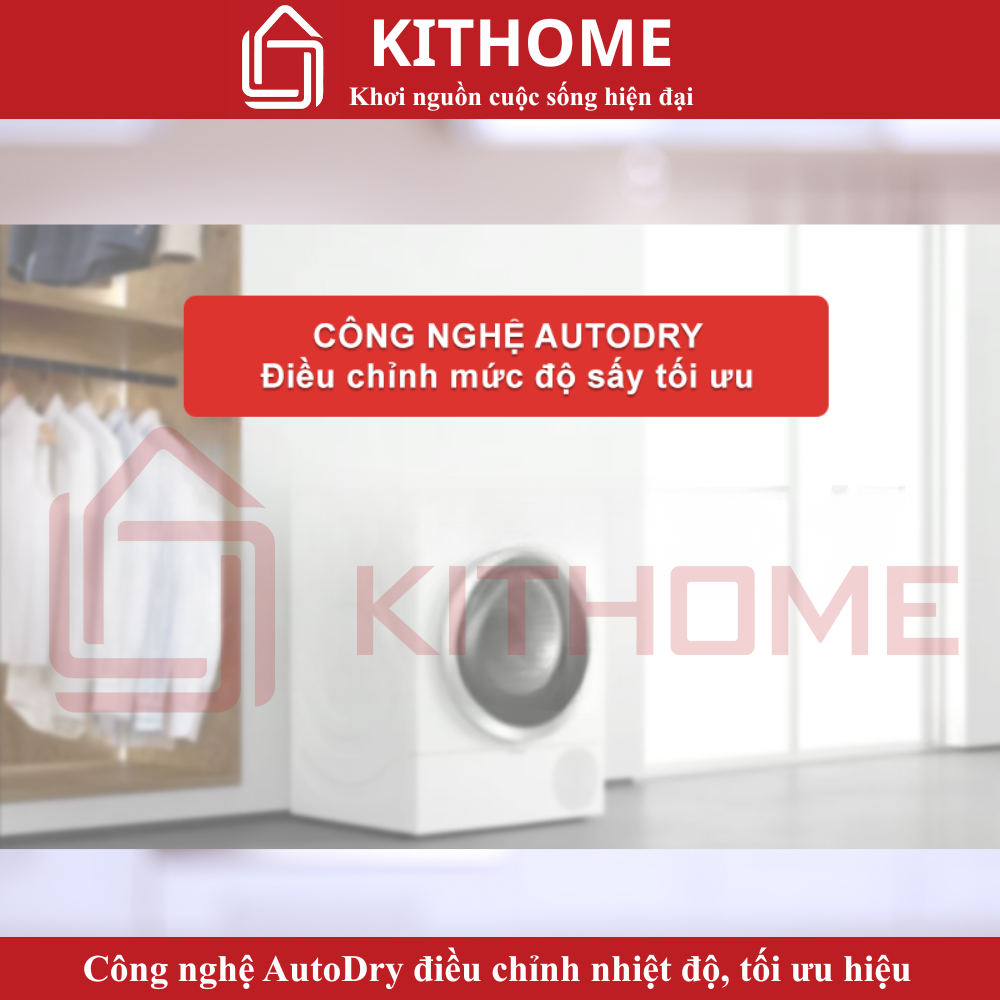 Công nghệ AutoDry điều chỉnh nhiệt độ, tối ưu hiệu quả sấy