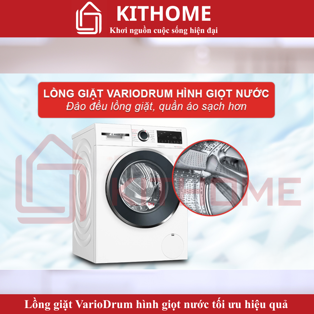 Lồng giặt VarioDrum hình giọt nước tối ưu hiệu quả giặt tẩy hơn