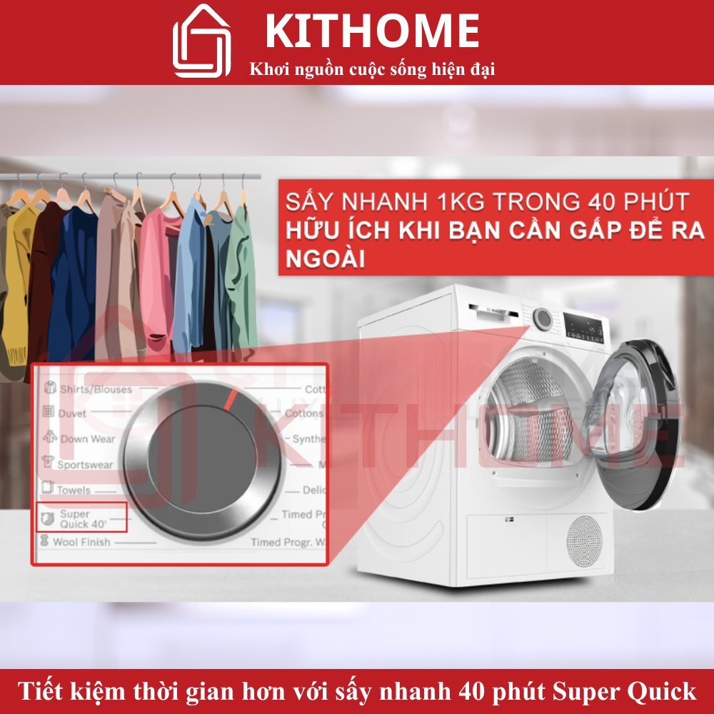 Tính năng Super Quick 40’ sấy nhanh